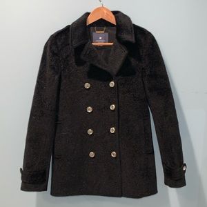 Gryphon Faux Fur Fuzzy Coat Holiday Peacock Size Small